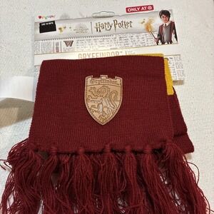 Harry Potter Gryffindor Warm Knit Scarf  Emblem Wizarding World Cosplay Adult OS